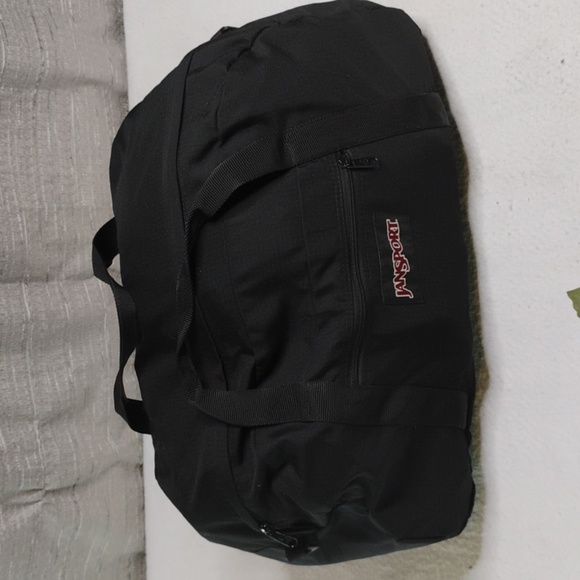 VINTAGE Jansport Cargo Duffle Bag Black Rip Stop1999 Yale Endowment Travel - Picture 3 of 8